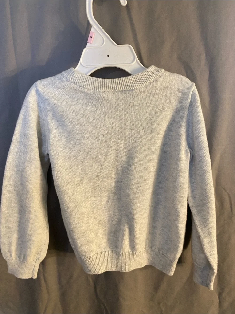 The Children's Place Cream Sweater with Pink Sequin Fox